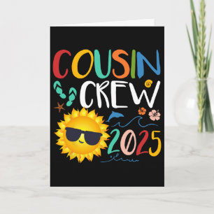 Cartão Camisa Cousin Crew 2025 Férias em Família Praia