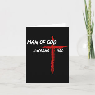 Cartão Camisa Cristã Homem de Deus Marido Dia de os pais