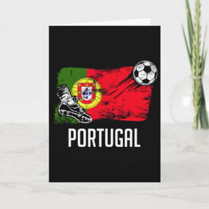 Cartão Camisa da bandeira de Portugal Equipe de futebol p