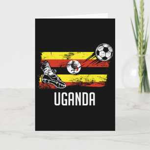 Cartão Camisa da Bandeira de Uganda Time de Futebol Ugand