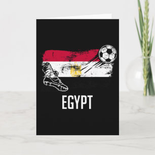 Cartão Camisa da Bandeira do Egito Time de Futebol Egípci