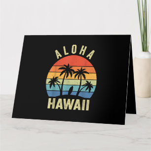 Cartão Camisa das Ilhas Havaianas Aloha Havaí Praia de Su
