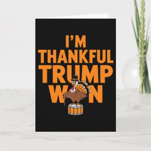 Cartão Camisa de Ação de Graças Trump Estou Grato Trump G