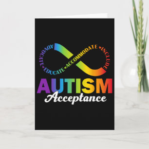 Cartão Camisa de Aceitação Conscientização do Autismo Sím