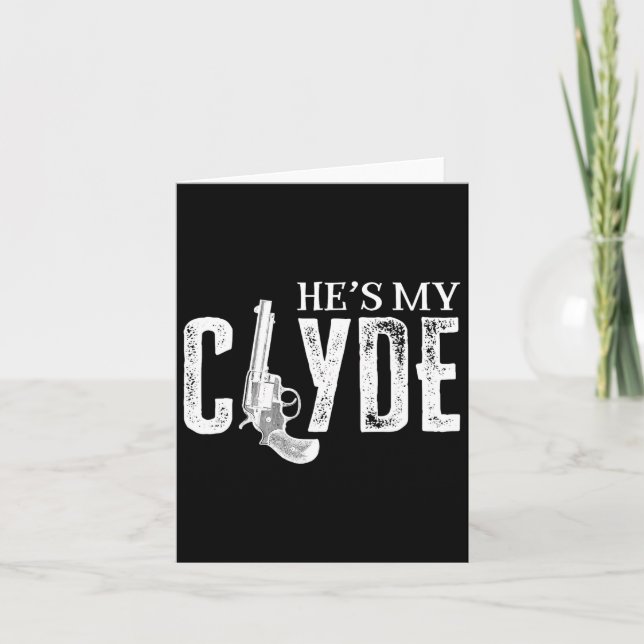 Cartão Camisa de amor de casal combinando Bonnie Clyde no (Frente)