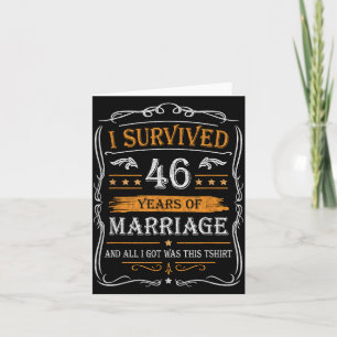 Cartão Camisa de aniversário de 46 anos de casamento Casa