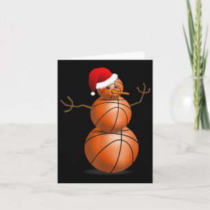 Cartão Camisa de Basquete de Natal - Neve de Basquete