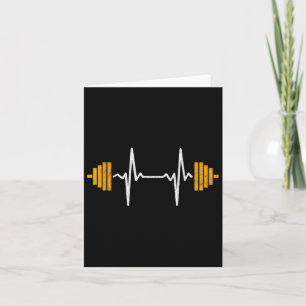 Cartão Camisa de batimento cardíaco Barbell - Bodybuildi