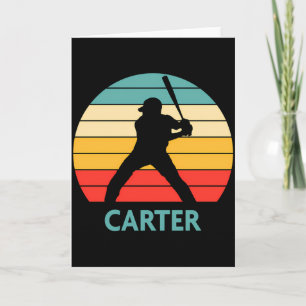 Cartão Camisa de beisebol personalizada presente nome Car