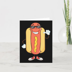Cartão Camisa de cachorro quente dançante - Camisa de Com