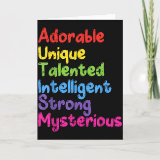 Cartão Camisa de conscientização sobre o significado do a