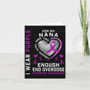 Cartão Camisa de conscientização sobre overdose final Suf