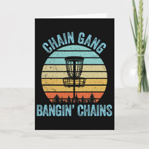 Cartão Camisa de Disc Golf Engraçada Corrente Retro Prese
