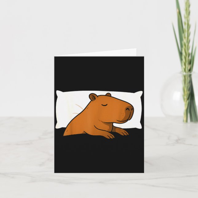 Cartão Camisa de dormir favorita de capivara Sleeng pijam (Frente)