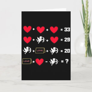Cartão Camisa de equações matemáticas de valentine para p