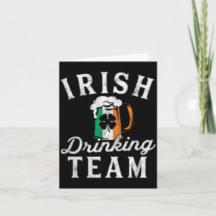 Cartão Camisa de Equipe de Bebedores Irlandeses Dia de Sã