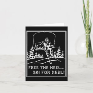 Cartão Camisa De Esqui De Telemark Livre De Esqui De Calc