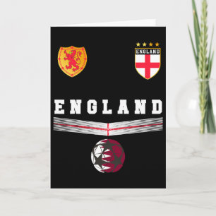Cartão Camisa de Fãs de Futebol da Inglaterra Bandeira In