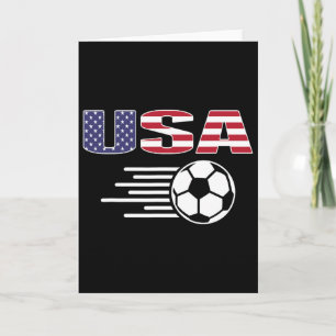 Cartão Camisa de Fãs de Futebol Orgulhosamente Americanos