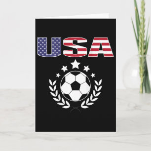 Cartão Camisa de Fãs de Futebol Orgulhosos da América - B