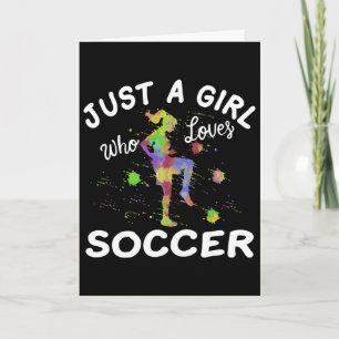 Cartão Camisa de futebol fofa para meninas, apenas uma me