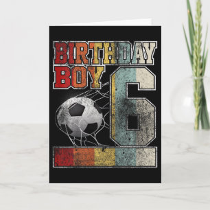 Cartão Camisa de Futebol para Menino de 6 Anos de Idade