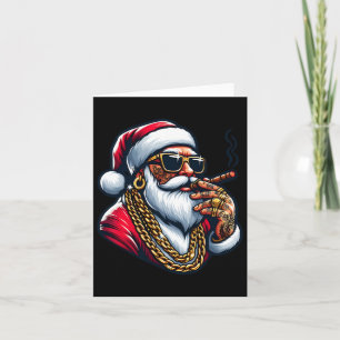 Cartão Camisa de Ganga Engraçada Legal Papai Noel Gângste
