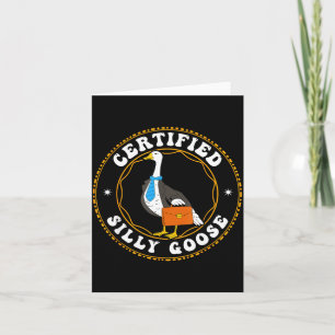 Cartão Camisa de Ganso Bobo Certificado Infantil Humor Ga