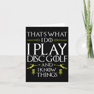 Cartão Camisa de Golfe de Disco Engraçado É o que eu faço