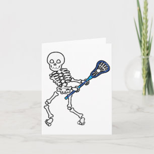 Cartão Camisa de Halloween Skeleton Jogador de Esportes d