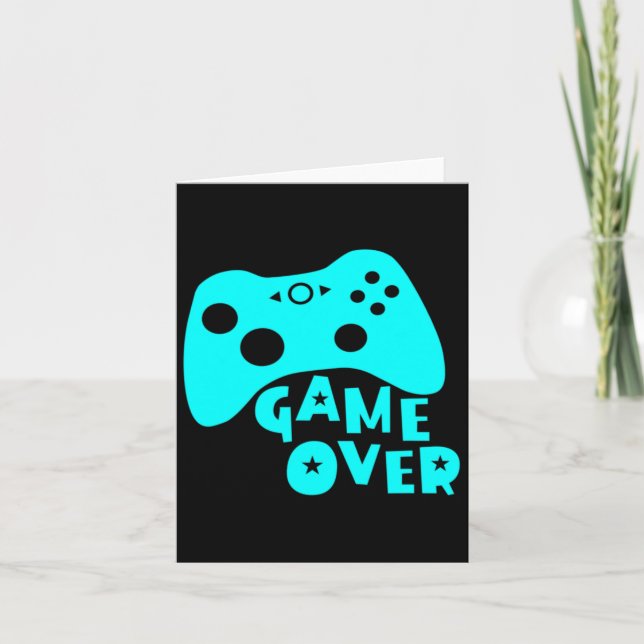 Cartão Camisa de Jogadores de Video Game Game Over (Frente)