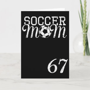 Cartão Camisa de Mãe de Futebol Número 67 Jogador Favorit