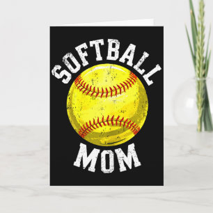Cartão Camisa de Mãe de Softball Mulheres Amante de Softb