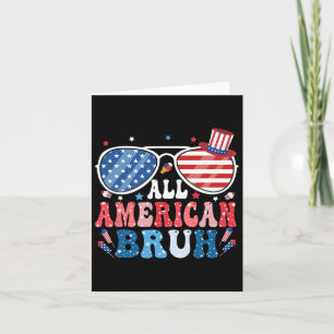 Cartão Camisa de Meninos Todos Americanos Bruh Quatro de