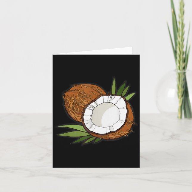 Cartão Camisa de Mulheres Coco Amor Camiseta de Coco Para (Frente)