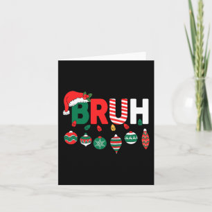 Cartão Camisa de Natal Bruh Crianças Adolescentes Meninos