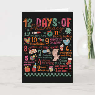 Cartão Camisa de Natal de Farmácia - 12 Dias de Técnico d