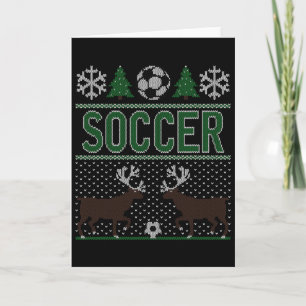 Cartão Camisa de Natal Feia Futebol