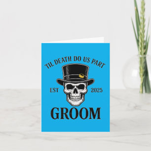 Cartão Camisa de Noiva Noivo Esqueleto Gótico Casamento d