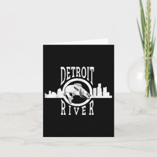 Cartão Camisa De Pesca Detroit River Walleye Para Mulhere
