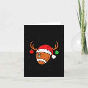 Cartão Camisa de pijama de futebol de Natal Santa Claus c