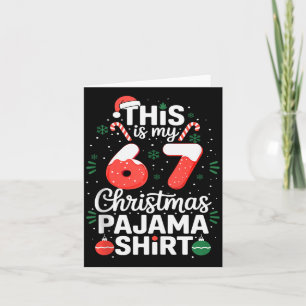 Cartão Camisa de pijama de Natal engraçada 67 Six Seven M