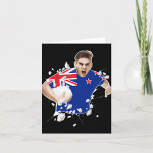 Cartão Camisa de Rugby da Nova Zelândia 2021 Rugby da Nov