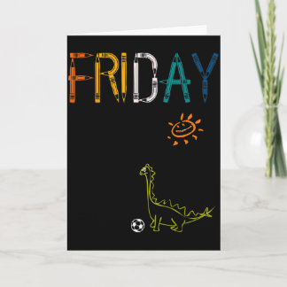 Cartão Camisa De Sexta-Feira Engraçada Vintage Dinossauro