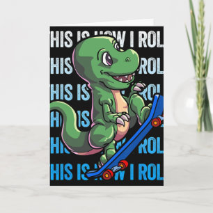 Cartão Camisa de skate Dino para meninos