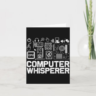 Cartão Camisa de Sussurrador de Computador Suporte Técnic