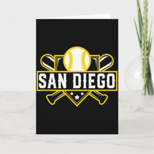 Cartão Camisa de T San Diego Beisebol Placa Principal Bat