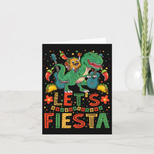 Cartão Camisa de Taco Dinossauro Cinco De Mayo para Menin