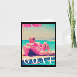 Cartão Camisa De Trump Goat Verão De 2024 Dona Rosa Funny