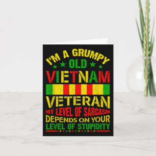 Cartão Camisa de Velho Veterano Grumpy do Vietnã Guerra d